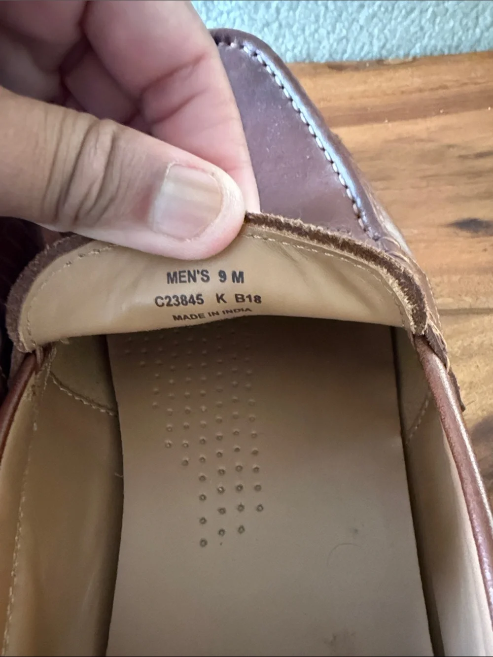 Cole Haan Men’s Chestnut Brown Leather Penny Loafers